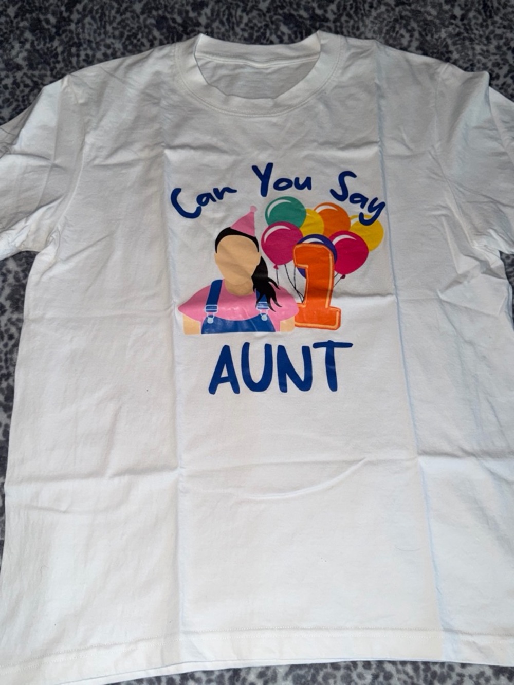 Women’s White 'Can You Say Aunt' Short Sleeve Graphic Tee